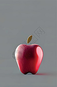 灰色背景上孤立的红苹果食物饮食季节小吃维生素花园桌子甜点果汁营养图片
