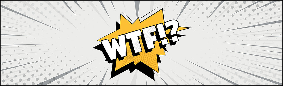 在彩色背景上刻录的动画放大 WTF  矢量速度空白射线行动英雄繁荣创造力蓝色插图超级英雄图片