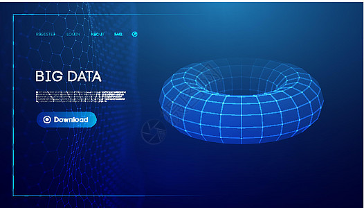 托鲁斯科技链路 几何背景大数据 矢量视角网格数字网络 未来抽象艺术几何学标识科学场地圆圈电磁戒指粒子活力圆环图片