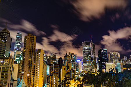 香港特别行政区摩天大楼夜景图香港特别行政区景点电力城市办公室夜空商业建筑机车旅游工作图片