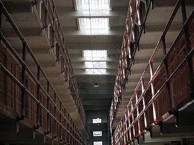 牢房内数排的 alcactraz囚室图片