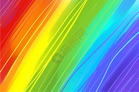 丙烯酸背景 彩虹色 多色 带有明显的油漆笔触 条纹和颜色线条 艺术 横幅背景图片
