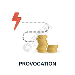 在 3d 中的挑衅图标 来自腐败收藏的彩色插图 用于网页设计 模板 信息图表等的创意挑衅图标图片