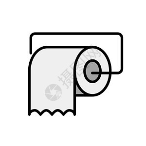 厕所纸卷图标浴室毛巾洗手间排便房间铺层家庭组织纸巾卫生间图片