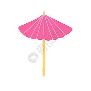 粉红雨伞酒吧装饰配件 手画彩画漫画图片