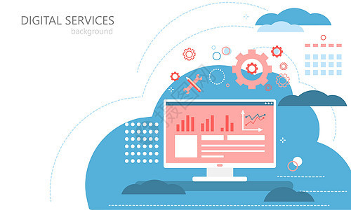 数字服务 网站优化数字化服务统计战略信息社交软件报告网络电脑数据互联网图片