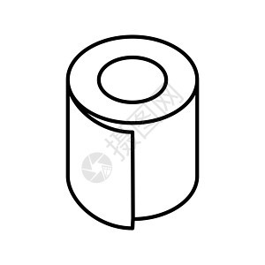 厕所纸卷图标 组织图标 矢量图片
