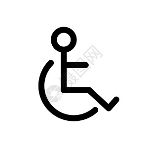 简单的轮椅象形图 轮椅标志 矢量图片