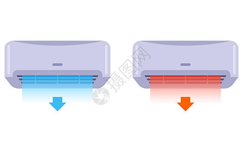 空调和冷空气或温暖空气的流通 空气冷却图片
