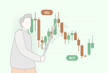 关于股票 外汇或加密货币市场金融交易的网络研讨会 研讨会或讲座 商业金融分析师角色讲述如何使用烛台进行交易 在哪里投资 购买 出图片