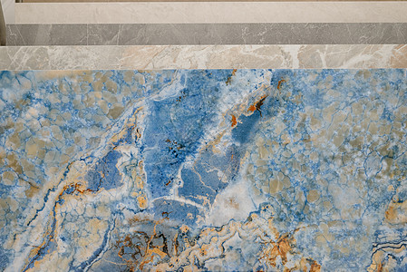 墙壁和地板砖的彩色大理石 大理石表面缝合蓝色制品石灰石维修涂层奢华陶瓷玛瑙石头材料图片