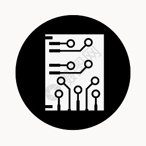 平面样式的电路板图标 在白色背景上隔离的微芯片符号 处理器象形图 用于网站设计 应用程序 ui 的黑色芯片符号 矢量图图片