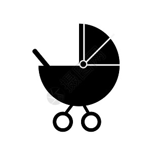婴儿 马车 越野车 婴儿车 婴儿车 车轮图标 矢量图 平面设计图片