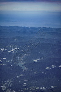 飞机拍摄秋田县空中照片盆地飞机直升机地形风景背景