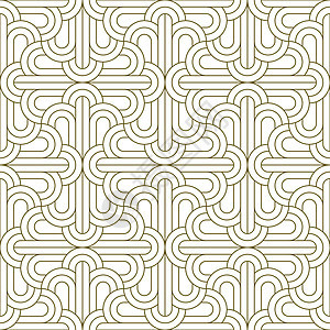 无缝几何装饰品 棕色薄线插图网格黄色打印风格几何学织物墙纸马赛克艺术背景图片