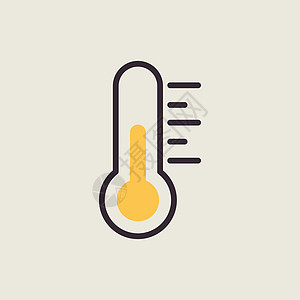 温度计热矢量平面图标 天气信号气象温度健康乐器季节药品预报科学摄氏度医疗图片