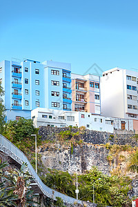 圣克鲁斯德拉帕尔马老城现代住宅公寓景观 带复制空间 西班牙蓝天酒店的美丽建筑是度假期间住宿的理想选择图片