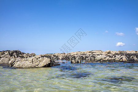 在爱尔兰Donegal县的自然景观旅游旅行支撑岩层一颗心海滩天空蓝色沙丘图片