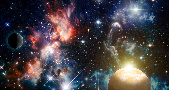 深空的螺旋星系 自由空间中行星和星系的恒星 宇宙中的彩色星云和疏散星团 这张图片的元素由 NASA 提供气体艺术星际星座蓝色望远图片