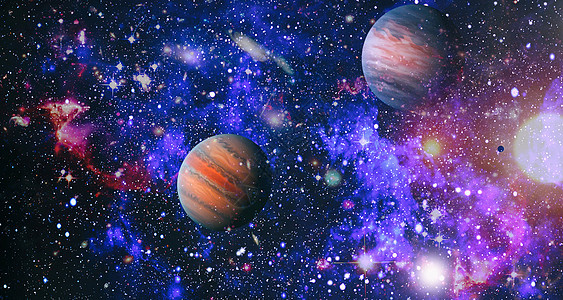 深空的螺旋星系 自由空间中行星和星系的恒星 宇宙中的彩色星云和疏散星团 这张图片的元素由 NASA 提供星星插图科学蓝色艺术星座图片