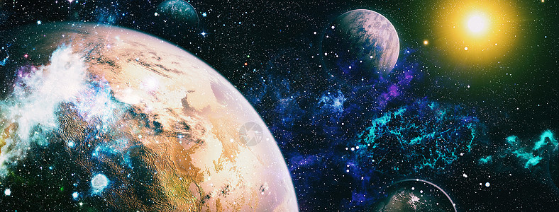 行星 恒星和星系的空间场景 深空的螺旋星系 自由空间中行星和星系的恒星 这张图片的元素由 NASA 提供星星科学天文学宇宙墙纸星图片