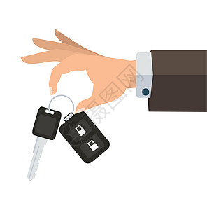手持汽车钥匙的商务人士正方形金属警报驾驶遥控塑料纽扣钥匙安全阴影图片