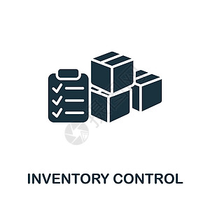 库存控制图标 用于模板 网页设计和信息图形的单色简单业务管理图标损害入境架子协议计划店铺资源企业送货产品图片