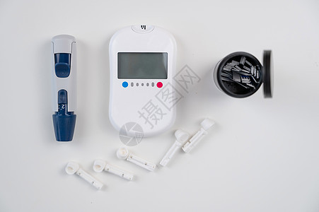 家庭血糖测试包 液压计 脱衣笔 针头和文字条案件监视器成套胰岛素考试医疗保险药品诊断乐器葡萄糖图片