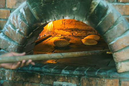 制作阿拉伯面包传统传统;图片