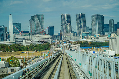 悠里卡美轨道和东京市风景建筑火车重建景观机车交通旅行建筑群线路电力图片