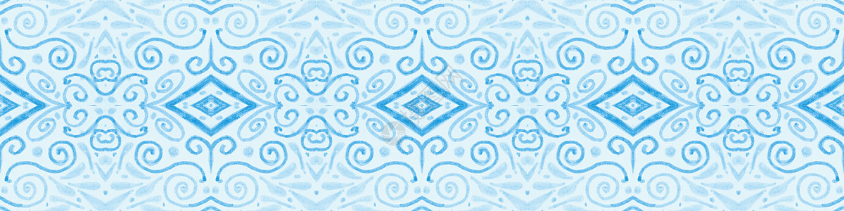 古蓝陶瓷 水彩的脚印质料 Azulejo波鲁琴设计马赛克墙纸蓝色时尚纺织品地理织物装饰品古董地面图片