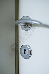 门把手和钥匙孔灰色安全房间房子入口出口公寓金属锁孔图片