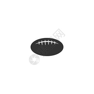 橄榄球图标徽标标识设计插图排球比赛标签徽章帖子活动团队椭圆形夹子艺术背景图片