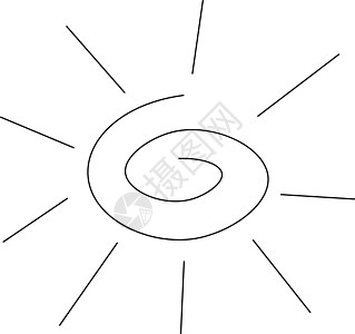 简单平面矢量太阳图标网络图形晴天边界天空按钮发光体射线卡通片标识图片