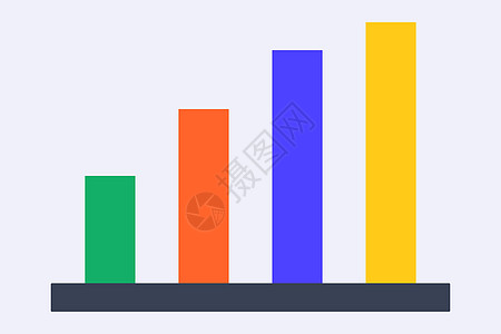 彩色条形图和图表 财务和会计 分析 矢量图片