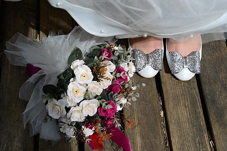 新娘花束花特写风景图片