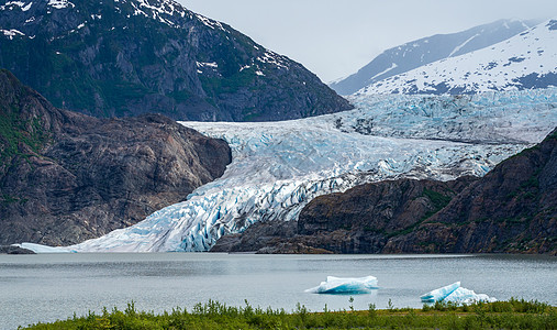 位于阿拉斯加Junau附近的门登霍尔冰川假期探索风景远景蓝色环境裂缝首都冰山旅游图片