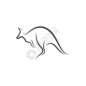 Kangaroo 图标标志标识设计插图模板野生动物毛皮小袋鼠动物哺乳动物动物园旅游动物群黑色旅行图片