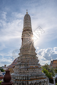 曼谷泰国 黎明寺庙 朝光河旁佛寺和乔普拉亚河边神社旅游教会旅行寺庙景观佛塔佛教徒艺术历史图片