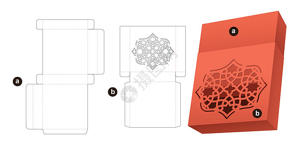 剪切模板和 3D 模拟模型( 三维模型)图片