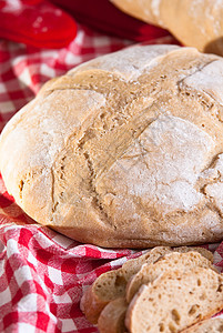 无酵母的自制面包面粉包子小吃饮食糕点食物脆皮营养谷物早餐图片
