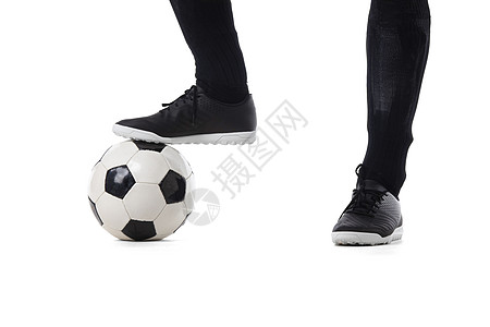 足球运动员的腿近距图片