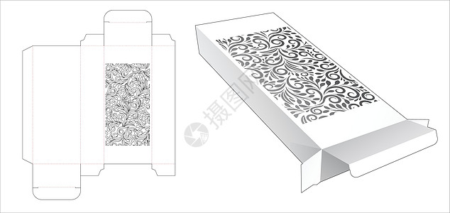 碎锡和长盒死板切除模板和 3D 模型图片