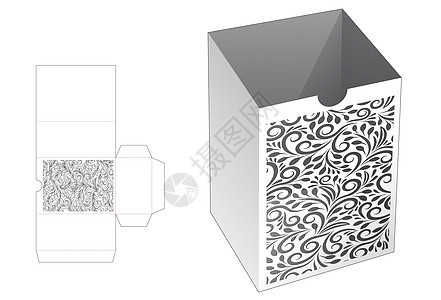 保存的文具盒切碎模板和 3D 模型图片