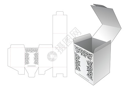 带有隐藏的静态 mandala 死亡剪切模板和 3D 模型的翻转框图片