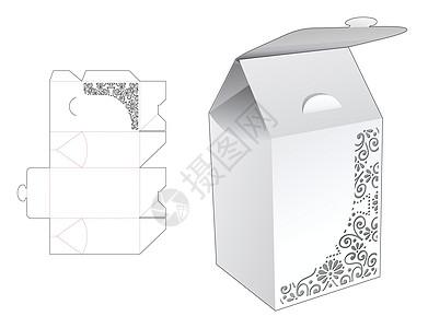 带有被保存的死板切除模板和 3D 模型的垃圾包装器图片
