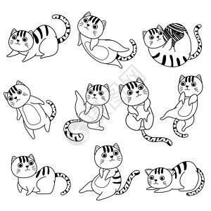 Cat 漫画绘画图片