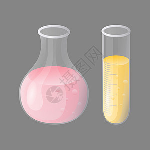 实验室瓶和液态试验管图片