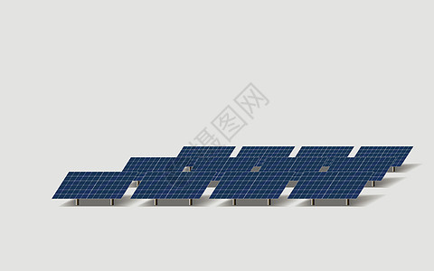 太阳能电池板的矢量图像 太阳能发电站图片