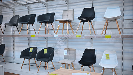 在欧洲商场存放家用椅子公司房子风格陈列室木头世界房间品牌装饰家具背景图片